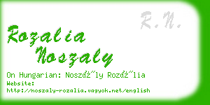 rozalia noszaly business card